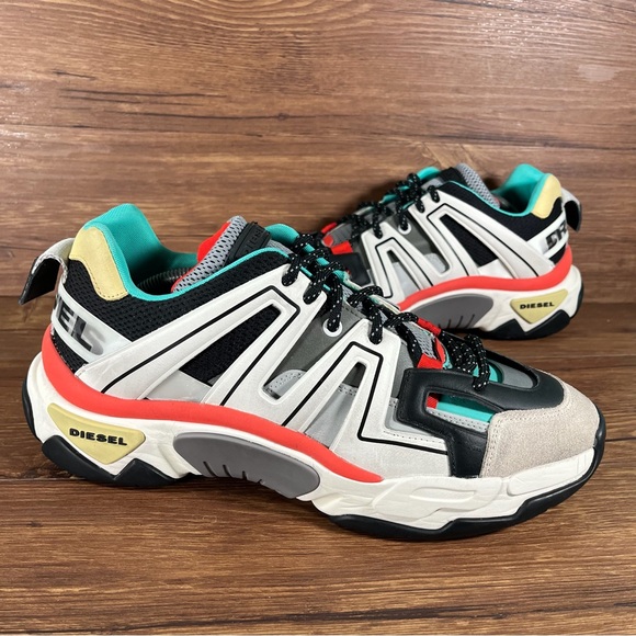 DIESEL “Skipper Low” Y2K Chunky Sneakers Men’s Size 12 Low Top Shoes - Picture 11 of 11